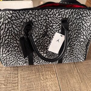 NWT Nike Jordan Black and White Patterned Tote Bag
